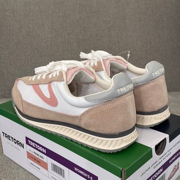 NIB🎀 TRETORN Women's Rawlins Casual Lace-Up Blush Sneakers Size 8 - Picture 6 of 12
